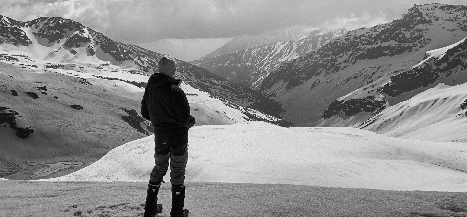 Looking out over the mountains